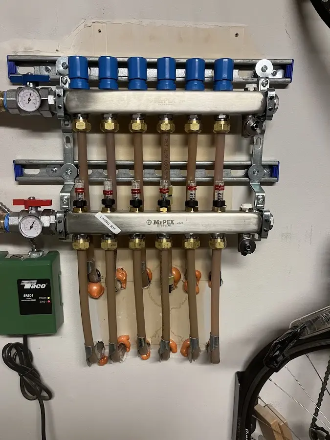 Plumber performing Gas Line Installation at a residential property in Wolf Trap